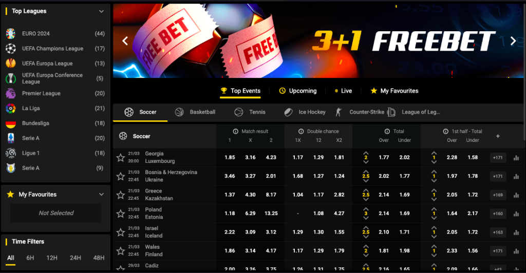 freshbet sports betting options